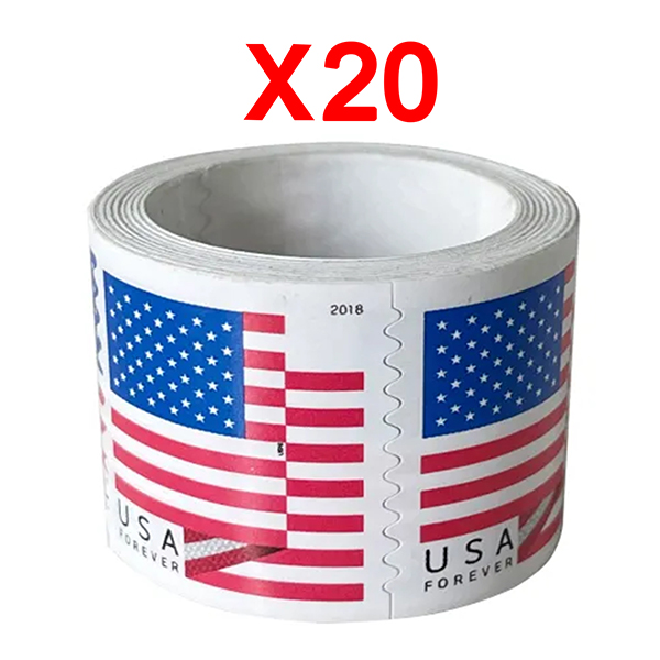 2018 U.S. Flag , 20 Rolls (2000 Pcs)
