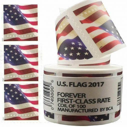 2017 U.S. Flag , 5 Rolls (500 Pcs)