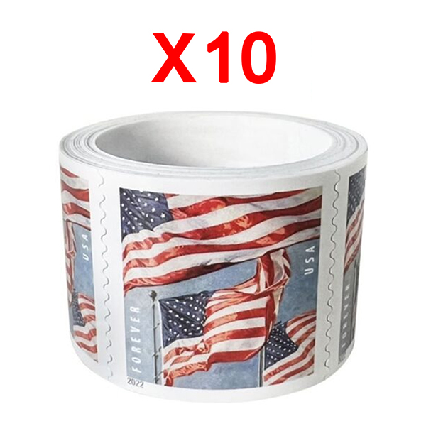 2022 U.S. Flag , 10 Rolls (1000 Pcs)